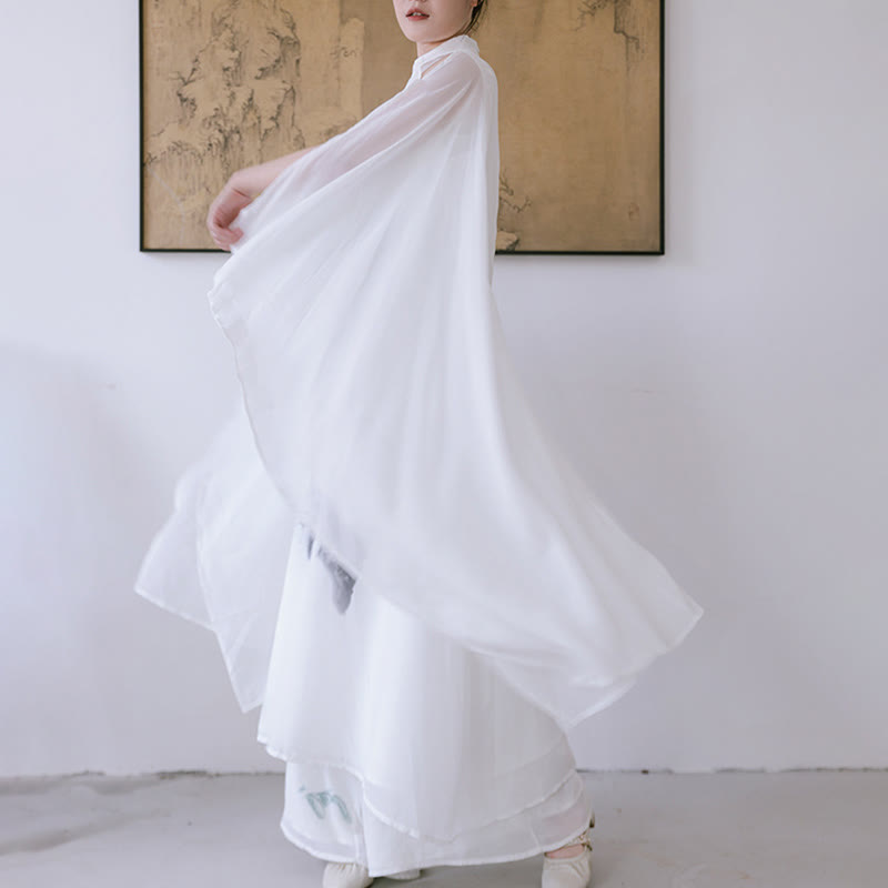 Robe midi de méditation pour femme, manches courtes, imprimé encre blanche, motif Buddha Stones - image 3