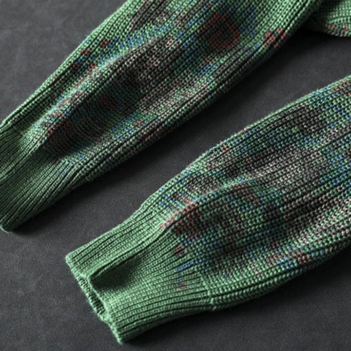 Pull à capuche à manches longues en coton tricoté à motif floral Buddha Stones pour femme - image 18