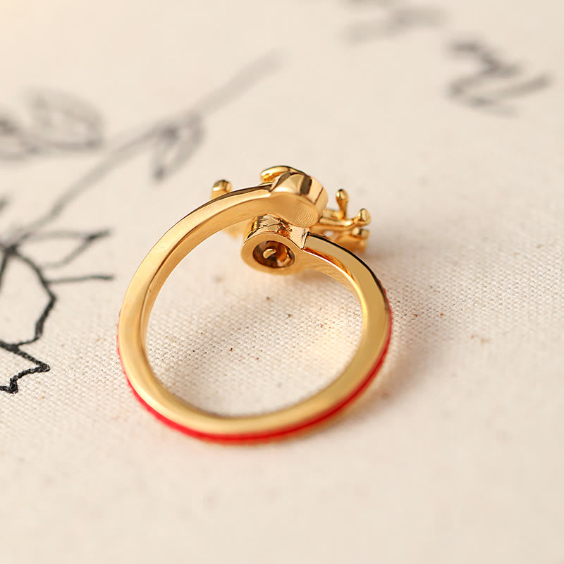 Buddha Stones, fil de cuivre rouge, pièces de cuivre, année du Cheval, anneau d'ouverture - image 1