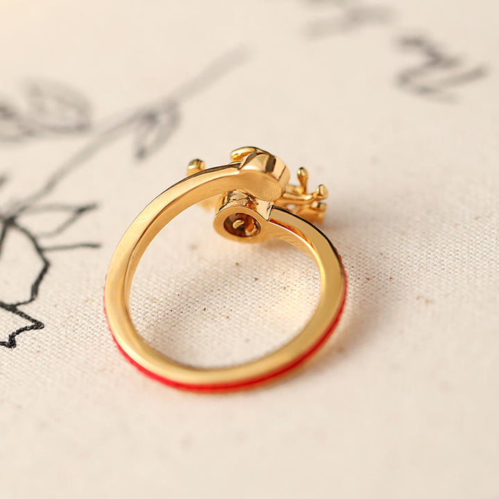 Buddha Stones, fil de cuivre rouge, pièces de cuivre, année du Cheval, anneau d'ouverture - image 1