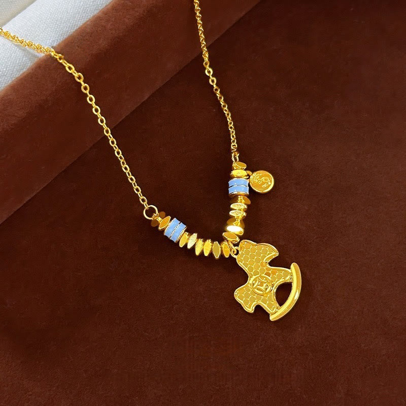 Collier pendentif en cuivre Buddha Stones, année dorée du Cheval, symbole d'équilibre et de chance, orné d'un pendentif en forme de pierre de Bouddha et de cuivre. - image 3