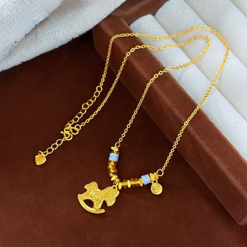 Collier pendentif en cuivre Buddha Stones, année dorée du Cheval, symbole d'équilibre et de chance, orné d'un pendentif en forme de pierre de Bouddha et de cuivre. - image 2