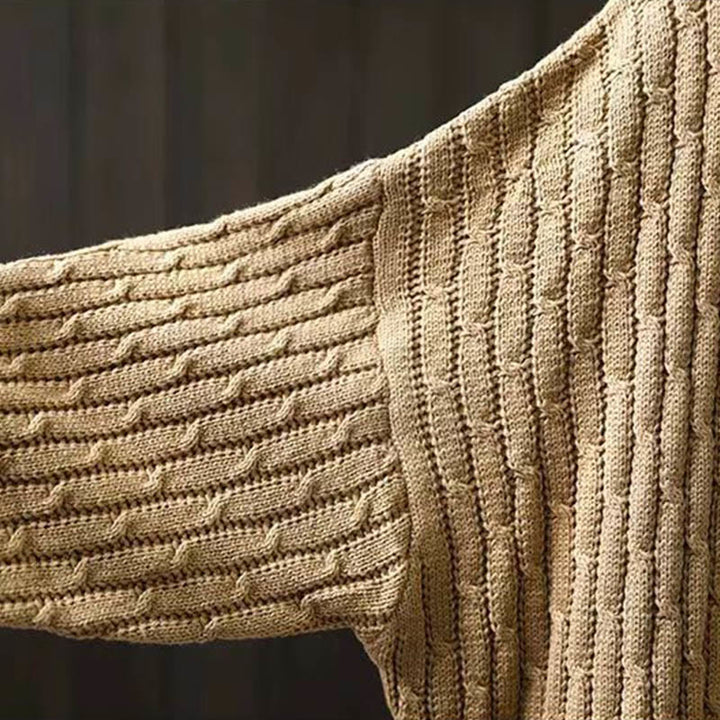 Pull en coton à manches longues et col rond pour femme, motif patchwork de Buddha Stones pour l'hiver - image 6