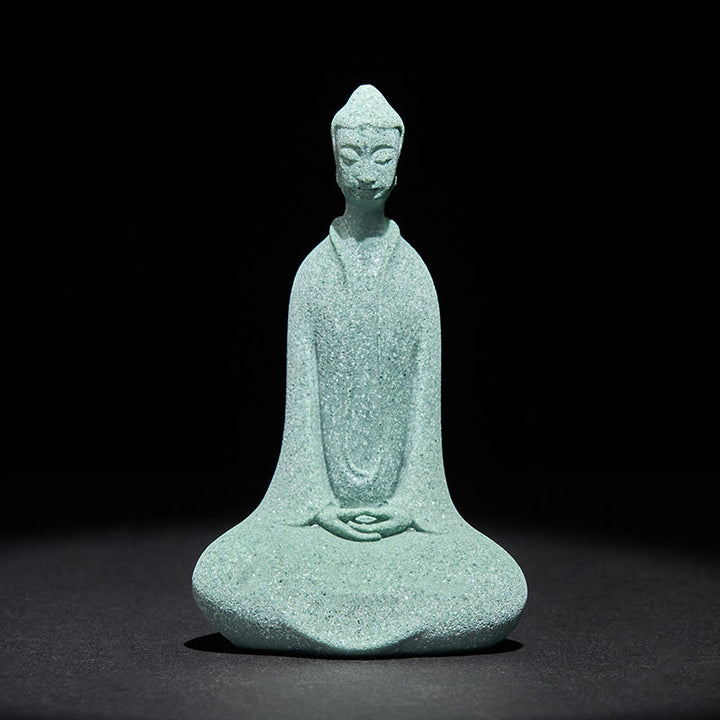 Buddha Stones, statuette de Bouddha en méditation, décoration pour la maison ou le bureau, 6 x 4,5 x 9,5 cm - Bouddha 6*4,5*9,5 cm - image 0