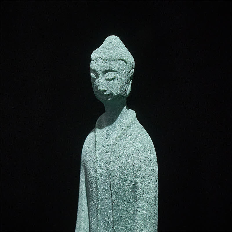 Buddha Stones, statuette de Bouddha en méditation, décoration pour la maison ou le bureau, 6 x 4,5 x 9,5 cm - image 7