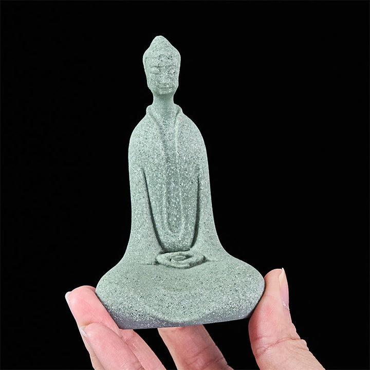 Buddha Stones, statuette de Bouddha en méditation, décoration pour la maison ou le bureau, 6 x 4,5 x 9,5 cm - image 6