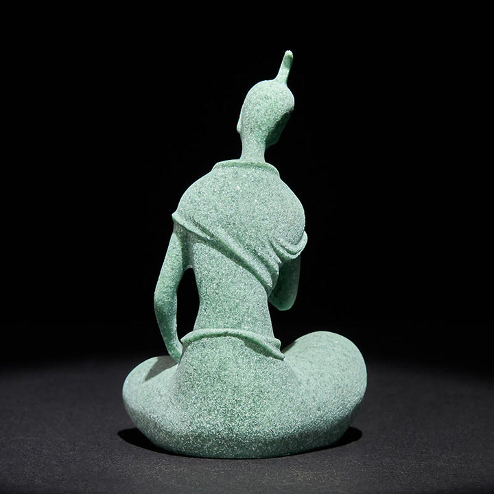 Statue de Buddha Stones, représentant un Bouddha à l'écoute, pour la décoration intérieure (6,5 x 5,5 x 9,5 cm). - image 4