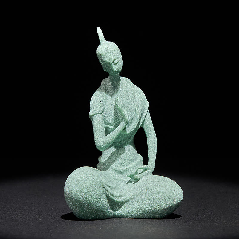 Statue de Buddha Stones, représentant un Bouddha à l'écoute, pour la décoration intérieure (6,5 x 5,5 x 9,5 cm). - image 3