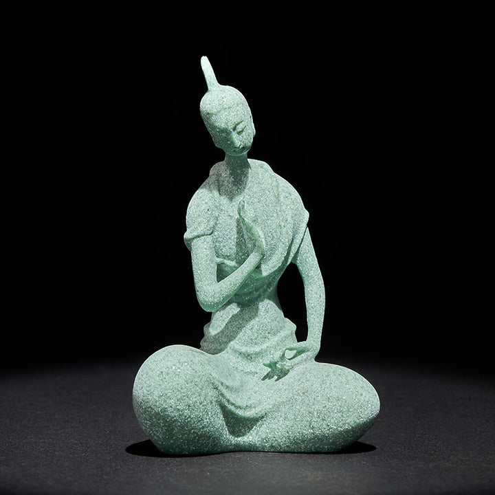 Statue de Buddha Stones, représentant un Bouddha à l'écoute, pour la décoration intérieure (6,5 x 5,5 x 9,5 cm). - image 3