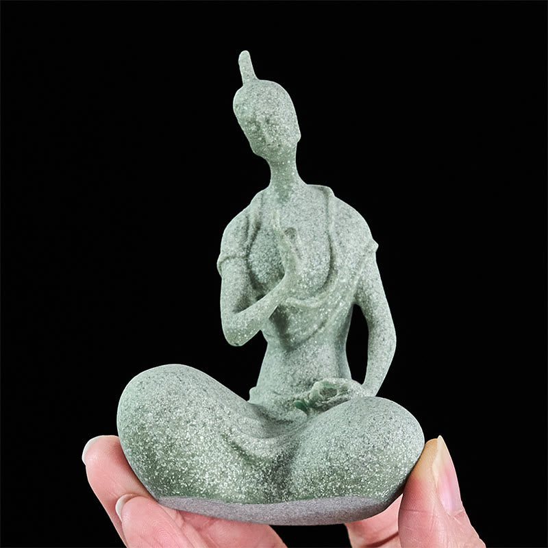 Statue de Buddha Stones, représentant un Bouddha à l'écoute, pour la décoration intérieure (6,5 x 5,5 x 9,5 cm). - image 6
