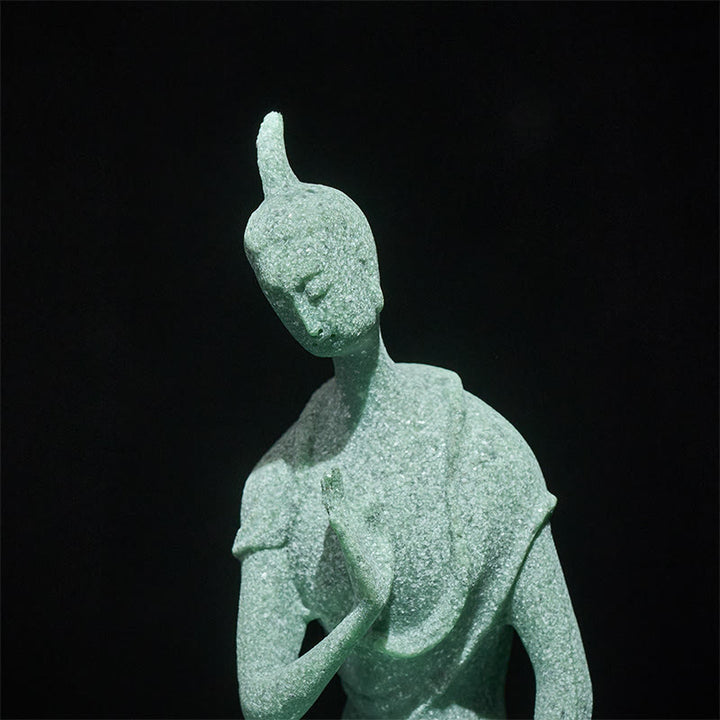 Statue de Buddha Stones, représentant un Bouddha à l'écoute, pour la décoration intérieure (6,5 x 5,5 x 9,5 cm). - image 7