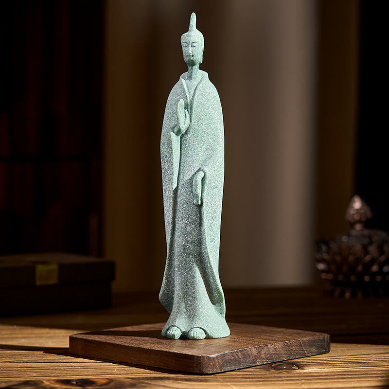 Statue de Bouddha en pierre, en Buddha Stones, pour la méditation ou la décoration intérieure (3,8 x 6,5 x 17 cm). - image 2