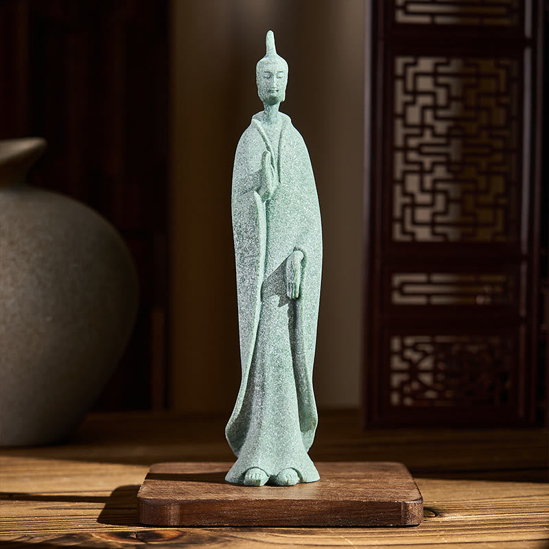 Statue de Bouddha en pierre, en Buddha Stones, pour la méditation ou la décoration intérieure (3,8 x 6,5 x 17 cm). - image 1