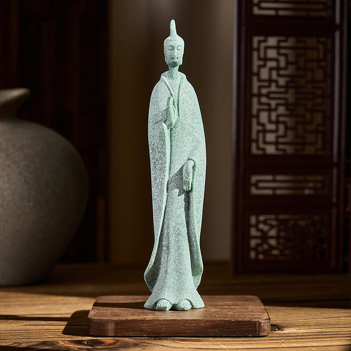Statue de Bouddha en pierre, en Buddha Stones, pour la méditation ou la décoration intérieure (3,8 x 6,5 x 17 cm). - image 1