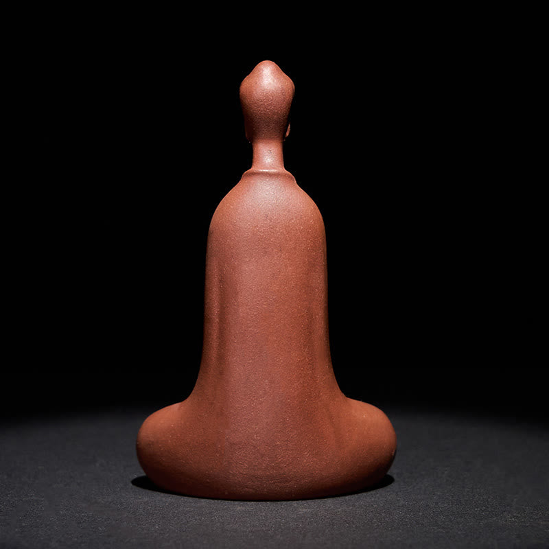 Buddha Stones Bouddha sans forme Argile violette Sérénité Décoration de bureau à domicile 5,7 x 9,6 cm - image 4