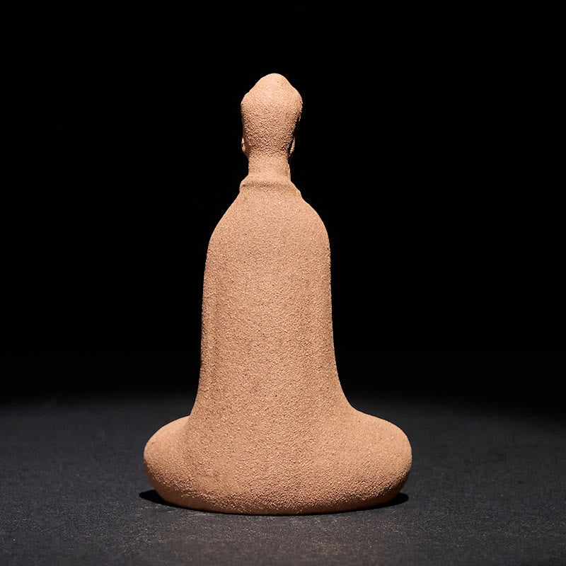 Buddha Stones en pierre, Bouddha assis en prière, en céramique, décoration zen pour la maison, 5 x 3 x 8,5 cm - image 3