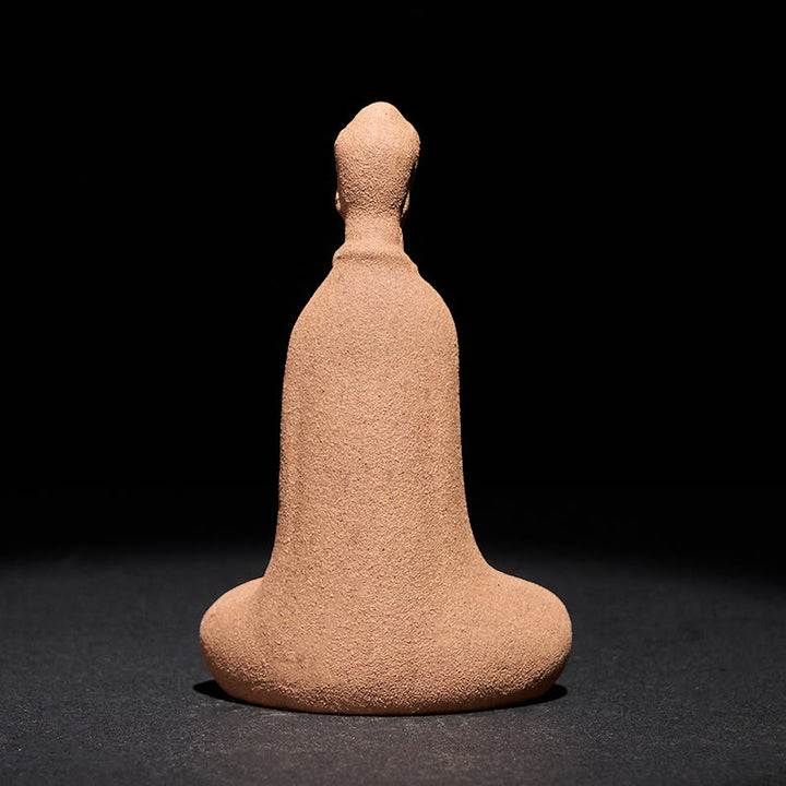 Buddha Stones en pierre, Bouddha assis en prière, en céramique, décoration zen pour la maison, 5 x 3 x 8,5 cm - image 3