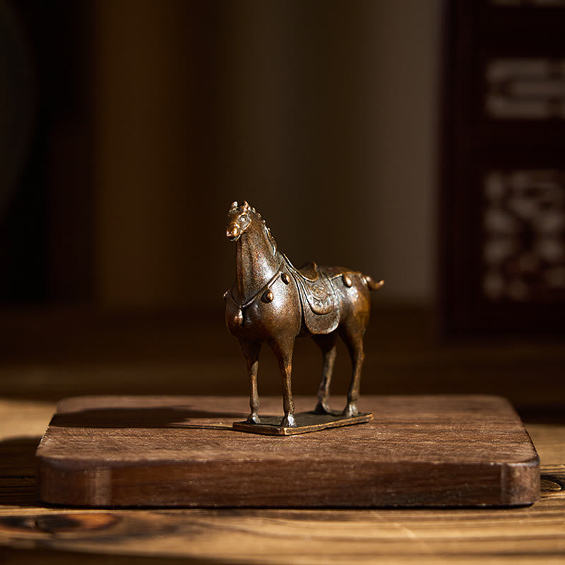 Buddha Stones anciennes, marron, année du Cheval, alliage, décoration intérieure, 5,8 x 4,7 cm - image 5