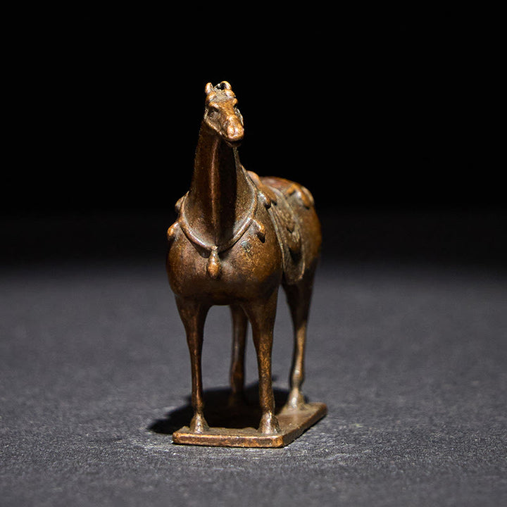 Buddha Stones anciennes, marron, année du Cheval, alliage, décoration intérieure, 5,8 x 4,7 cm - image 3