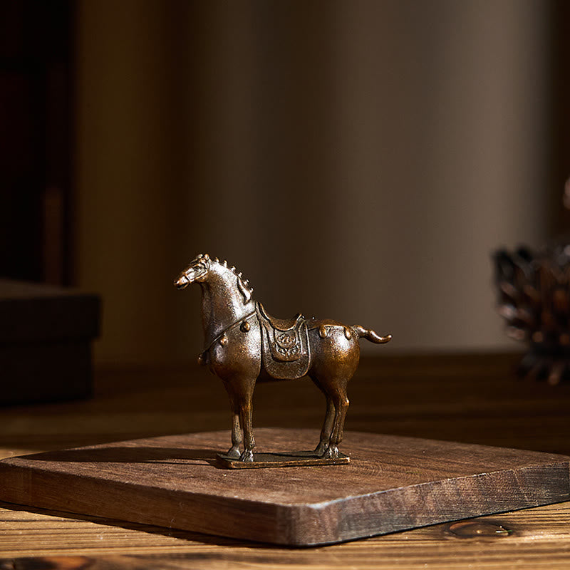 Buddha Stones anciennes, marron, année du Cheval, alliage, décoration intérieure, 5,8 x 4,7 cm - image 4