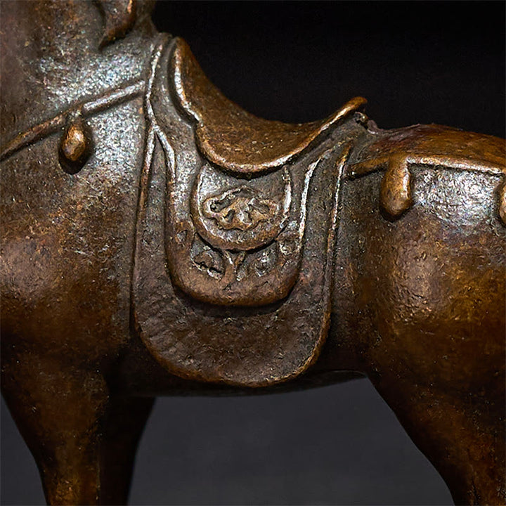 Buddha Stones anciennes, marron, année du Cheval, alliage, décoration intérieure, 5,8 x 4,7 cm - image 6