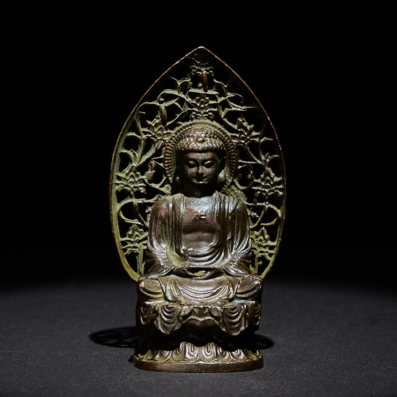 Statue de Buddha Stones Tathagata en alliage, décoration d'intérieur zen, 9 x 4,5 cm - Bouddha 9*4,5 cm - image 0