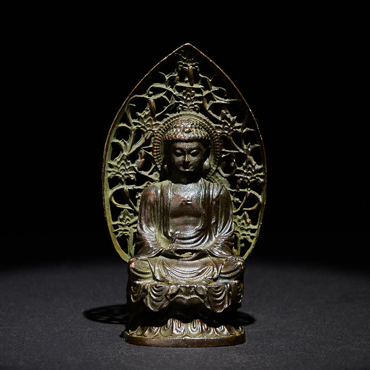 Statue de Buddha Stones Tathagata en alliage, décoration d'intérieur zen, 9 x 4,5 cm - Bouddha 9*4,5 cm - image 0