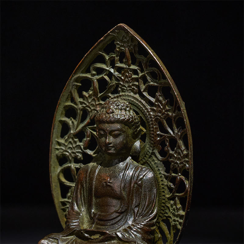 Statue de Buddha Stones Tathagata en alliage, décoration d'intérieur zen, 9 x 4,5 cm - image 7