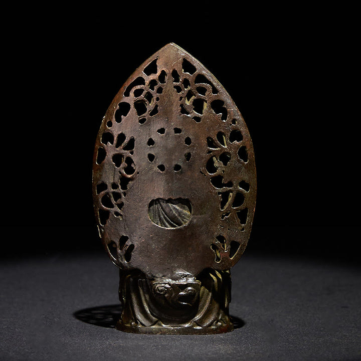 Statue de Buddha Stones Tathagata en alliage, décoration d'intérieur zen, 9 x 4,5 cm - image 4