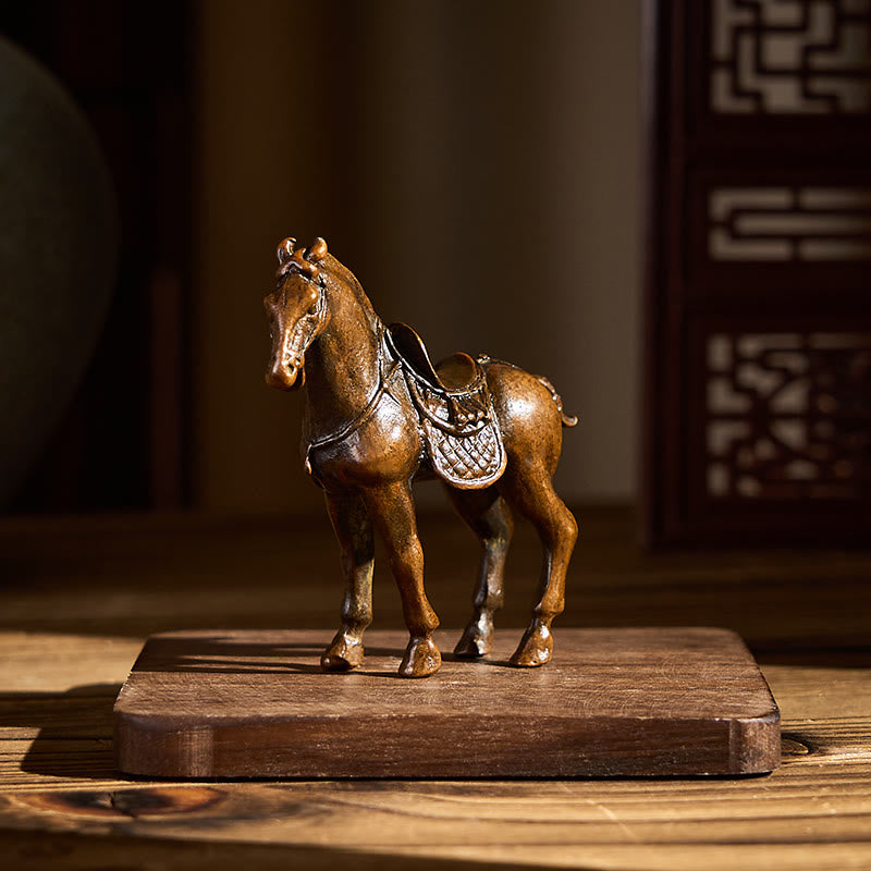 Buddha Stones , Année du Cheval, Décoration d'intérieur en alliage, 7,5 x 2,6 x 7 cm - image 2