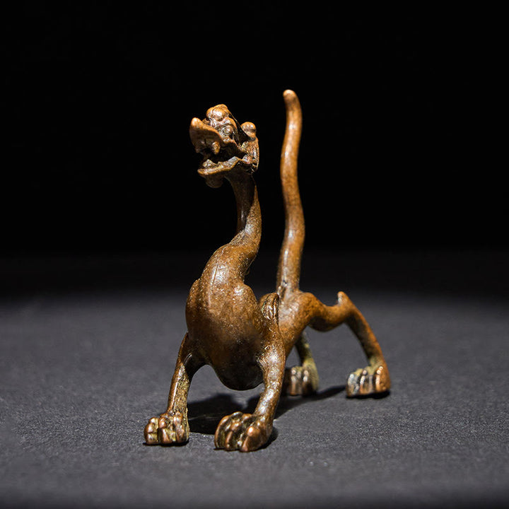 Buddha Stones Mini Dragon en Alliage Porte-bonheur et Protection Décoration Intérieure 7,6 x 2,5 x 5,4 cm - image 2