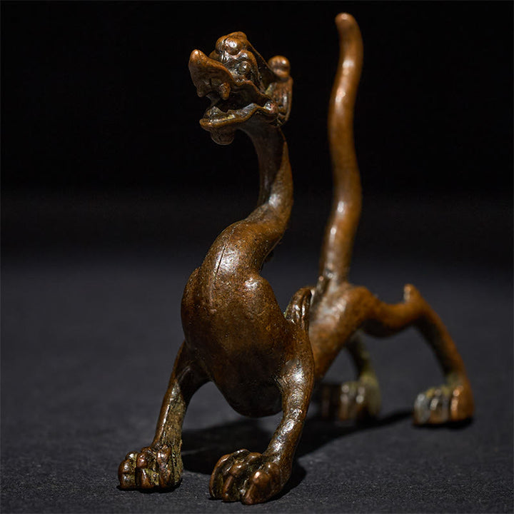 Buddha Stones Mini Dragon en Alliage Porte-bonheur et Protection Décoration Intérieure 7,6 x 2,5 x 5,4 cm - image 6