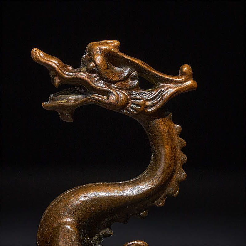 Buddha Stones Mini Dragon en Alliage Porte-bonheur et Protection Décoration Intérieure 7,6 x 2,5 x 5,4 cm - image 7