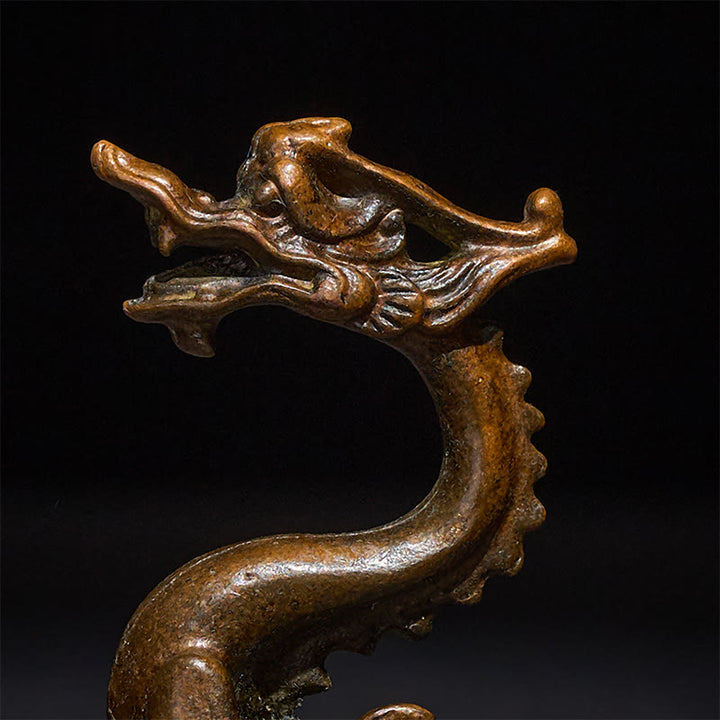 Buddha Stones Mini Dragon en Alliage Porte-bonheur et Protection Décoration Intérieure 7,6 x 2,5 x 5,4 cm - image 7