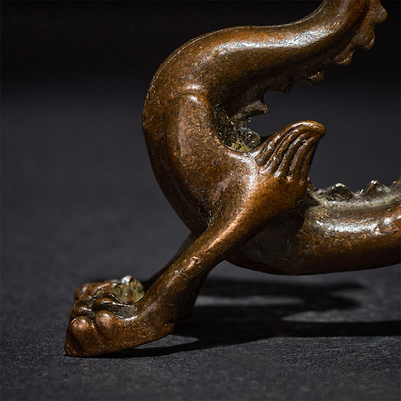 Buddha Stones Mini Dragon en Alliage Porte-bonheur et Protection Décoration Intérieure 7,6 x 2,5 x 5,4 cm - image 8