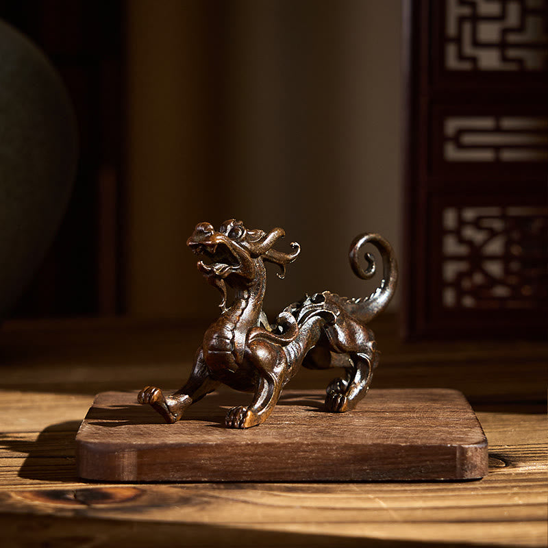 Buddha Stones Feng Shui Petite PiXiu en alliage, porte-bonheur et richesse, 9,2 x 2,4 x 5,2 cm - image 5