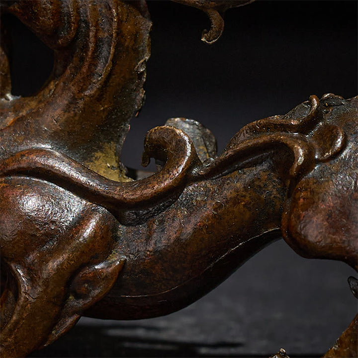 Buddha Stones Feng Shui Petite PiXiu en alliage, porte-bonheur et richesse, 9,2 x 2,4 x 5,2 cm - image 8