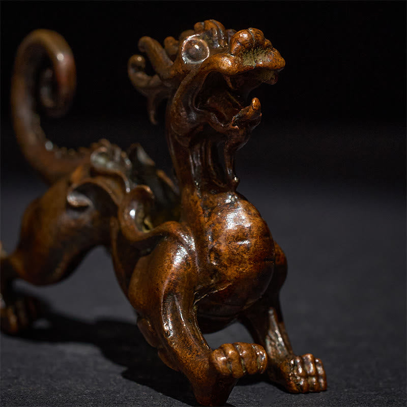 Buddha Stones Feng Shui Petite PiXiu en alliage, porte-bonheur et richesse, 9,2 x 2,4 x 5,2 cm - image 6