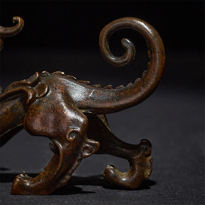 Buddha Stones Feng Shui Petite PiXiu en alliage, porte-bonheur et richesse, 9,2 x 2,4 x 5,2 cm - image 9