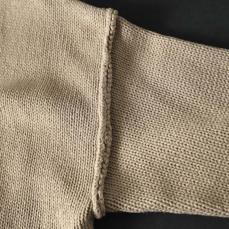 Gilet cardigan à manches longues pour femme en coton, orné de boutons et de motifs patchwork de Buddha Stones - image 6