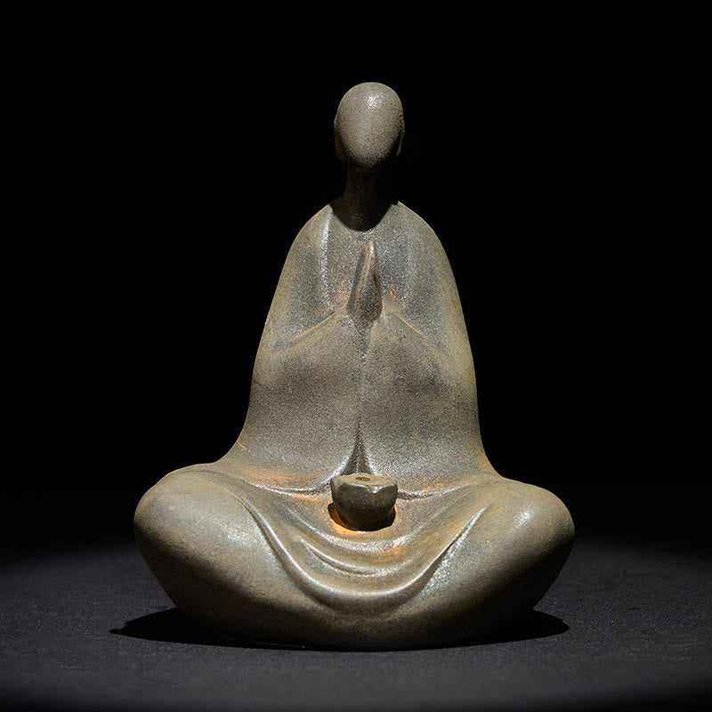Statue de Buddha Stones, faite à la main, sans forme, en résine moulée rouillée et poudre de fer, 11,5 x 9 x 6,5 cm - Bouddha 11,5*9*6,5 cm - image 0