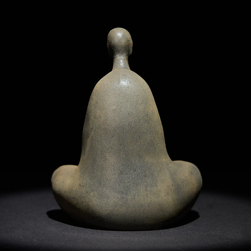 Statue de Buddha Stones, faite à la main, sans forme, en résine moulée rouillée et poudre de fer, 11,5 x 9 x 6,5 cm - image 4