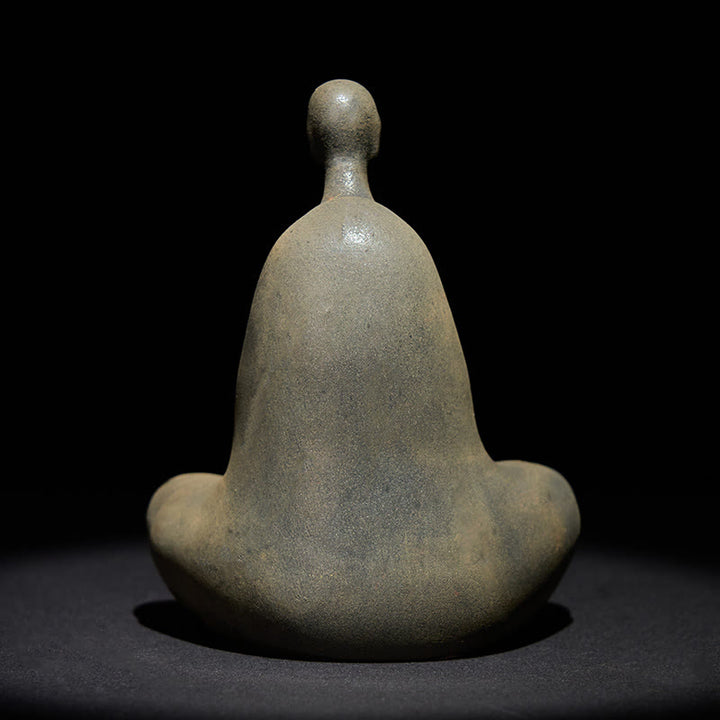 Statue de Buddha Stones, faite à la main, sans forme, en résine moulée rouillée et poudre de fer, 11,5 x 9 x 6,5 cm - image 4
