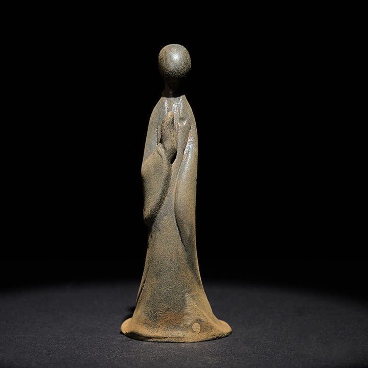 Statue de Buddha Stones en pierre, faite à la main, informe, en poudre de fer et résine rouille. Décoration - image 1