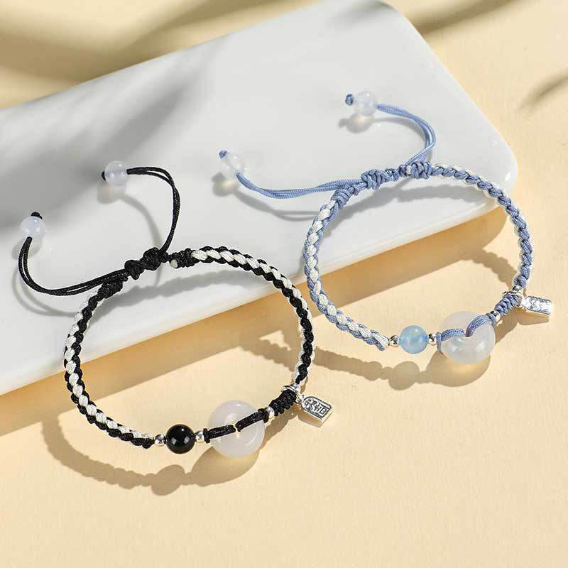 Bracelet porte-bonheur Buddha Stones en aventurine verte et agate, boucle de paix - image 20