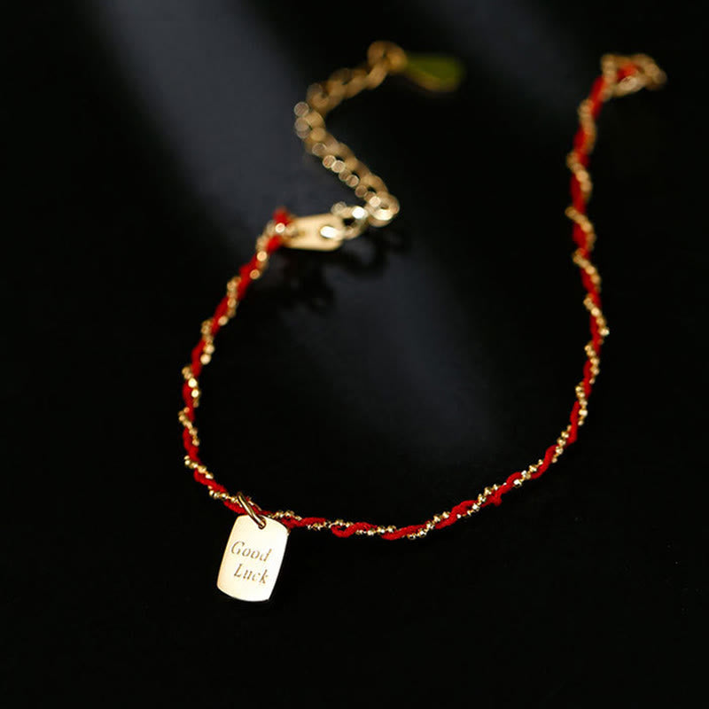 Bracelet porte-bonheur en argent sterling 925 et cordon rouge avec Buddha Stones  - image 2