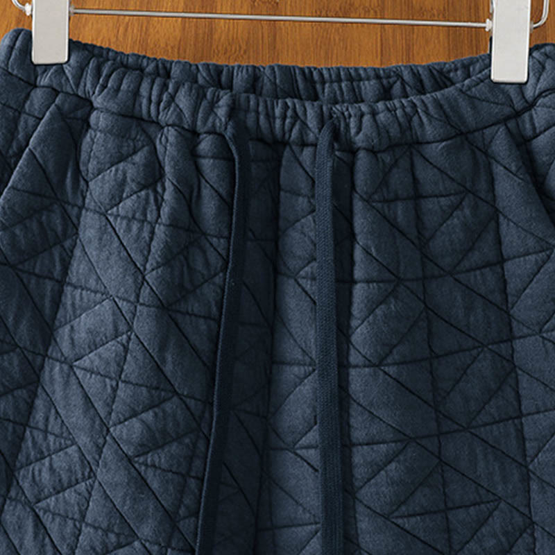 Pantalon thermique à jambes larges, cordon de serrage et poches, couleur unie, pour femme, de la Buddha Stones pour l'automne. - image 15