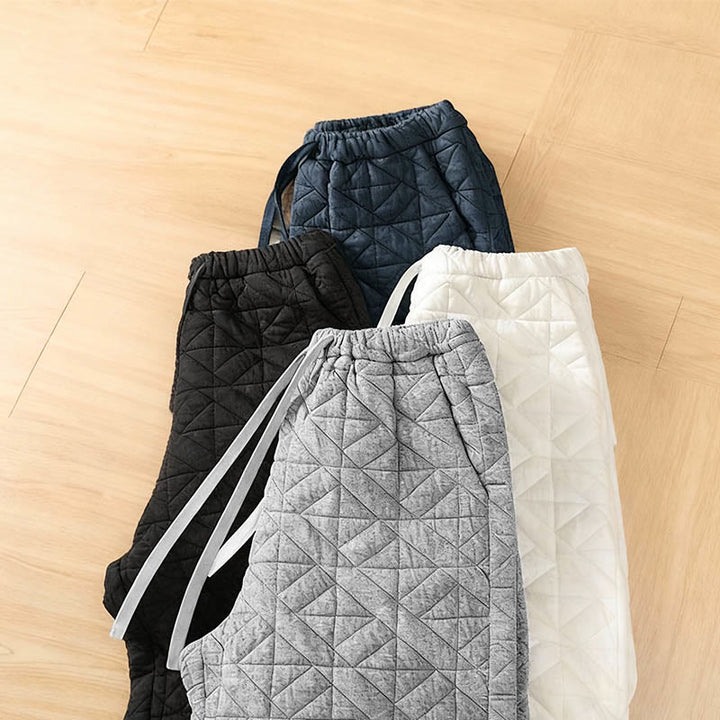 Pantalon thermique à jambes larges, cordon de serrage et poches, couleur unie, pour femme, de la Buddha Stones pour l'automne. - image 17