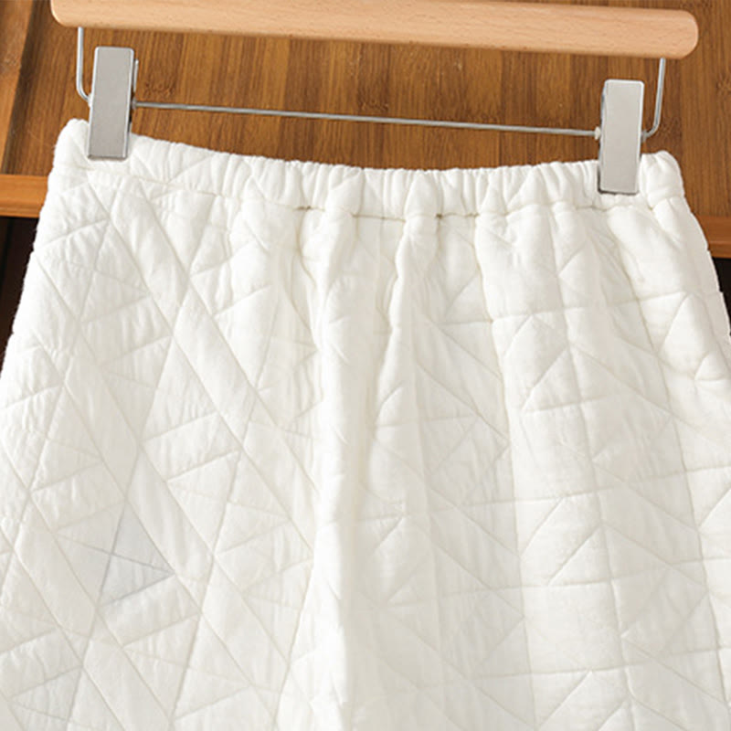 Pantalon thermique à jambes larges, cordon de serrage et poches, couleur unie, pour femme, de la Buddha Stones pour l'automne. - image 3