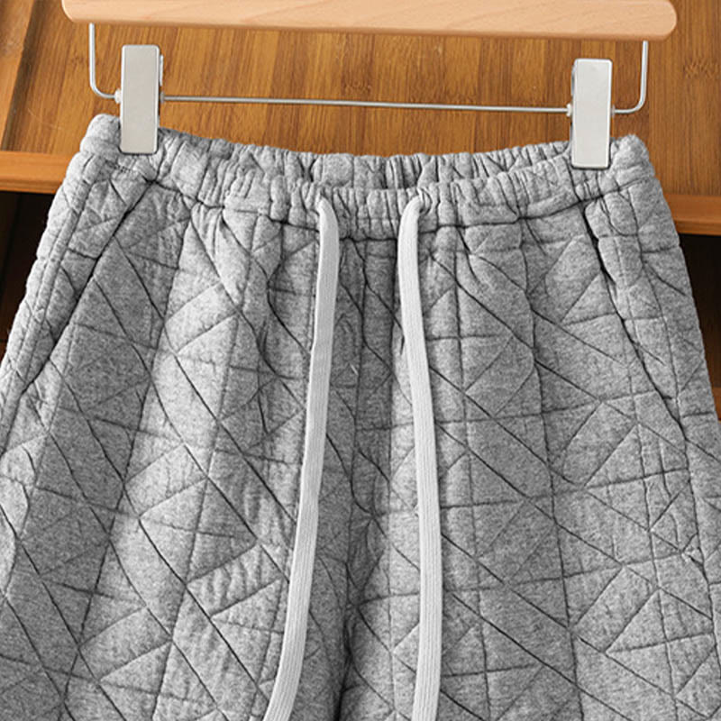 Pantalon thermique à jambes larges, cordon de serrage et poches, couleur unie, pour femme, de la Buddha Stones pour l'automne. - image 11